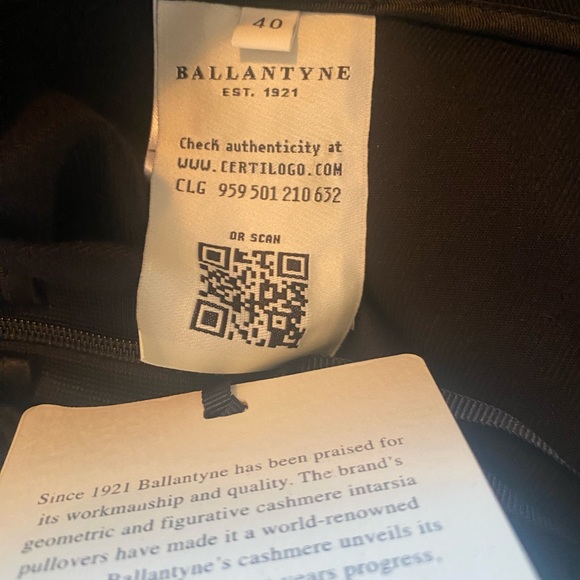 Ballantyne est 1921 Black Cotton Trousers IT 40 or US 4 - Picture 4 of 6